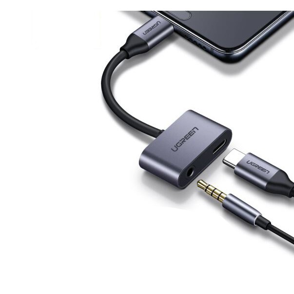 Cáp chuyển USB Type C sang 3,5mm hỗ trợ cổng sạc USB-C - Ugreen 50596