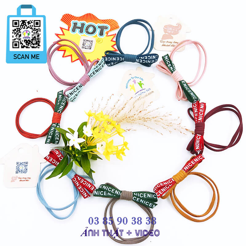 Dây buộc tóc nữ, đồ cột tóc cho bé gái, dây chun phụ kiện nữ Hàn Quốc, dây thun Nice - thương hiệu Vợ Chồng Tôi