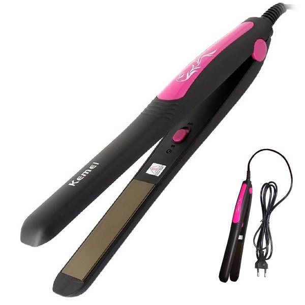 Máy kẹp tóc Kemei Km-328, máy duỗi tóc mini, máy làm tóc đa năng, máy uốn tóc, máy ép tóc máy duỗi thẳng tóc, dụng cụ tạo kiểu tóc, máy là tóc bản to , máy bấm làm phồng chân tóc kemei 328