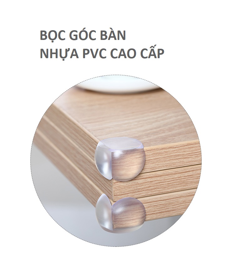 Bịt góc bàn, bịt cạnh silicon bàn an toàn cho bé