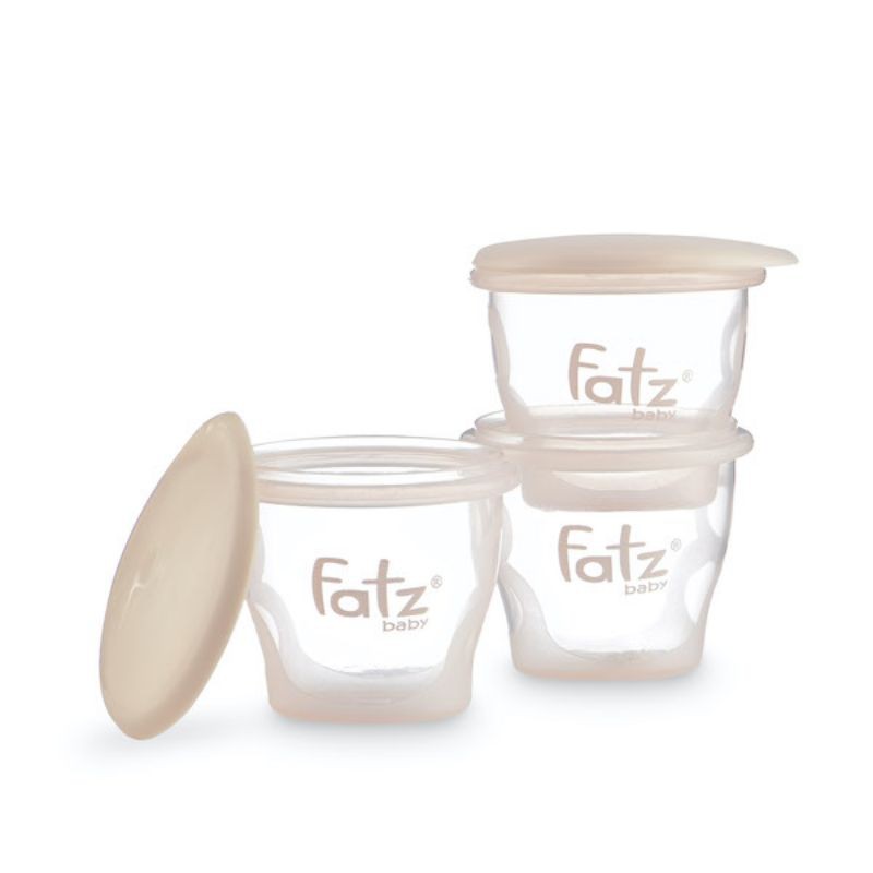 (Thái Lan) cốc trữ thức ăn dặm (Bộ 3 cốc) 85 ML Fatzbaby FB0010N