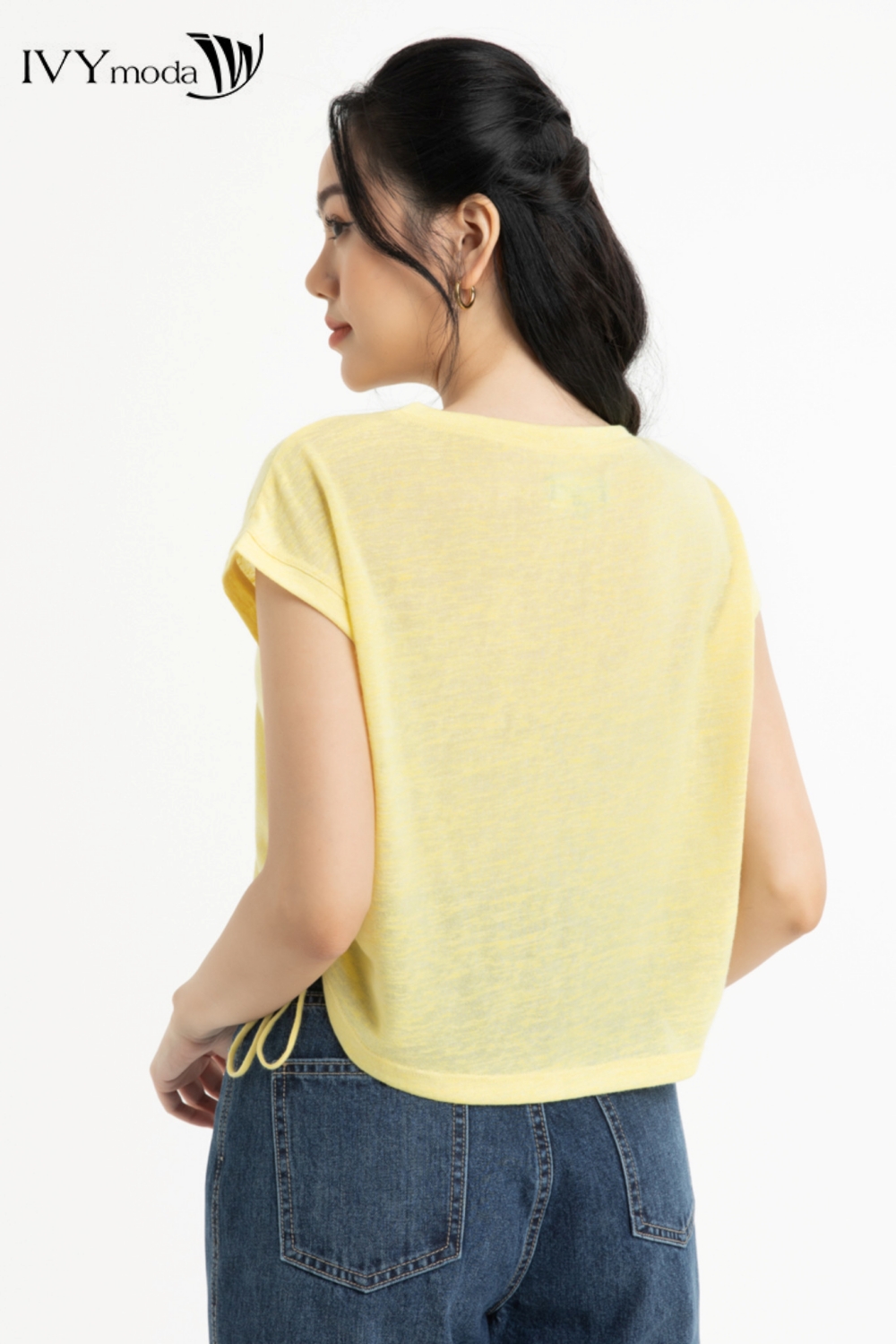 Áo Thun dây rút 2 bên eo IVY moda MS 57M7581