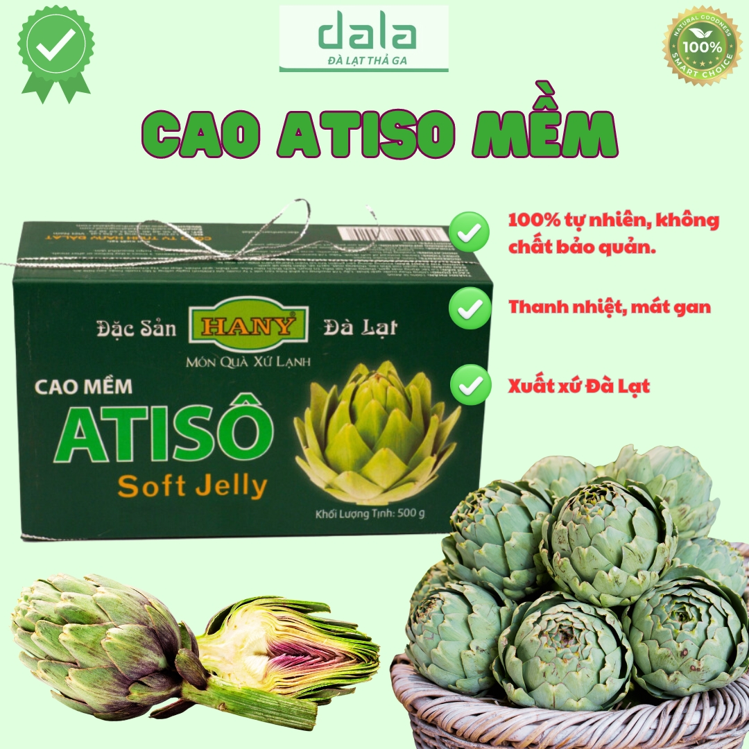 Đà lạt gốc + tặng quà 20k - cao mềm atiso hany 500g - 100% tự nhiên từ atiso cô đặc, thơm ngon nguyên chất