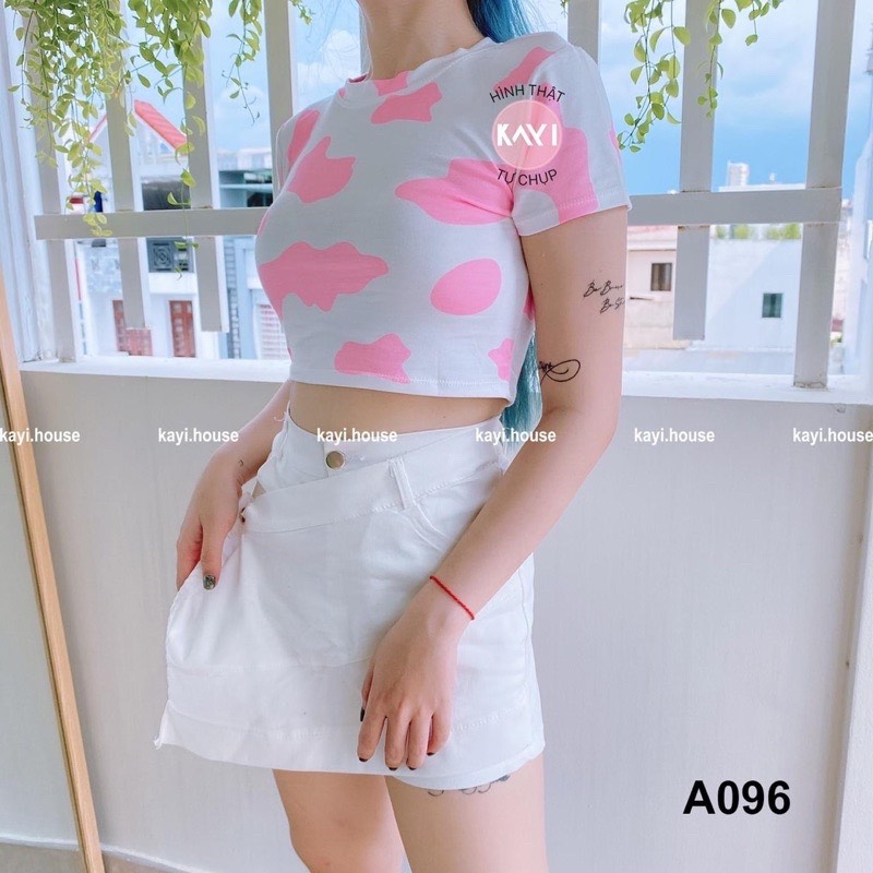 Áo Croptop Bò Sữa A5096