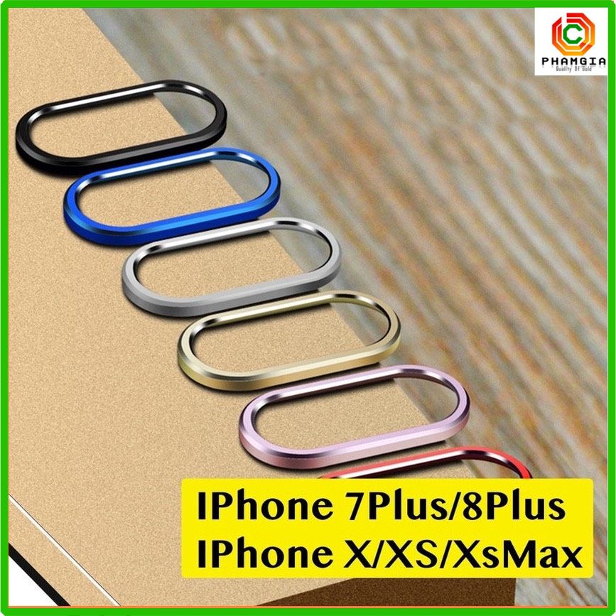 Viền chụp nhôm camera dành cho iphone 7p/8p/x/xs/xsmax