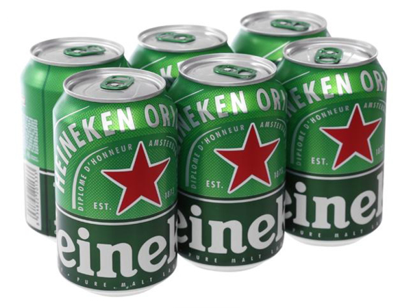 6 lon bia Heineken 330ml