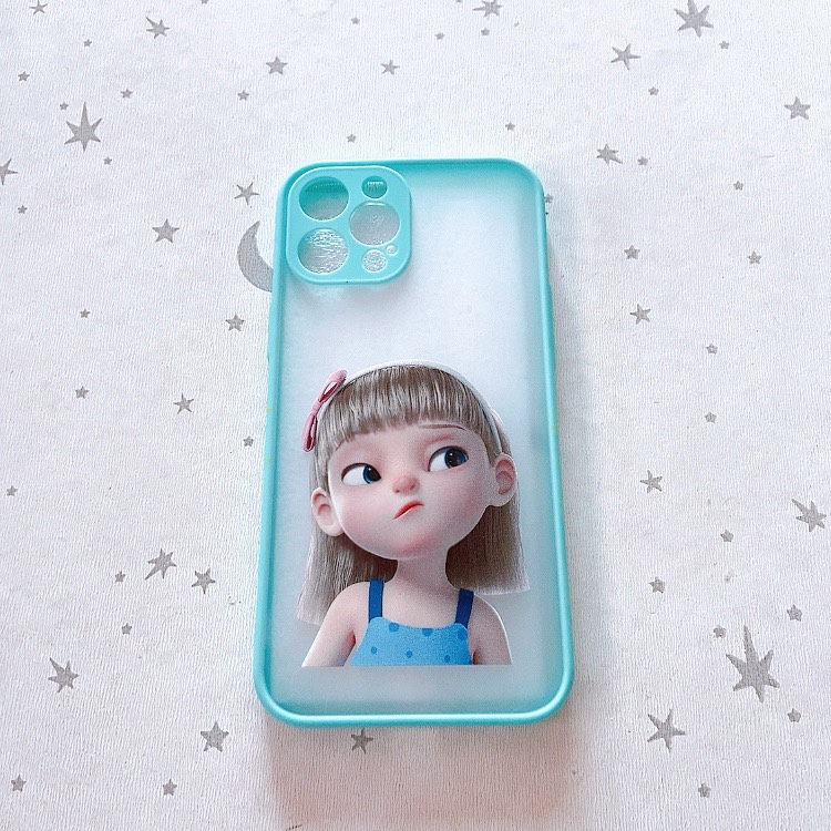 [HCM]Ốp dẻo viền màu hình cô bé IPhone 12/ 12 pro max/ 7 plus/ 8 plus/ 6/ 6s/ 6 plus/ 6s plus