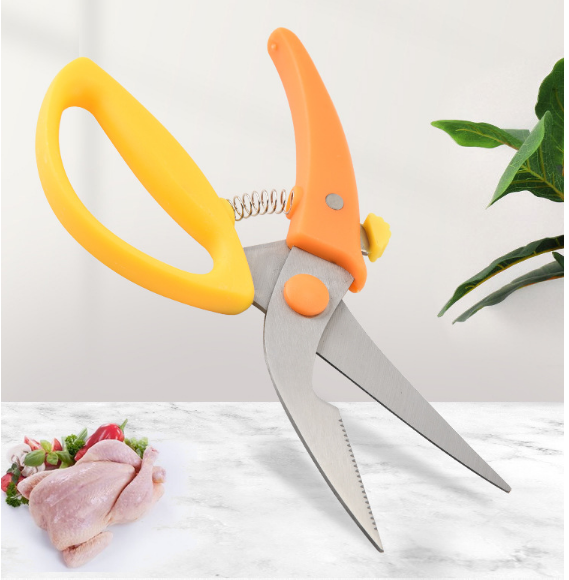 Cutting Scissors kitchen multi-purpose-cutting scissors multi-purpose special-purpose cutting chicken duck-cutting scissors multi-purpose, material high-grade steel can cut chicken duck-glue cat throttle vit