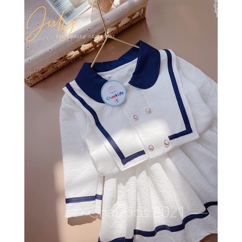 [Vest Xốp] Set váy bé gái mã 55066