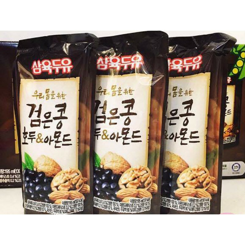 [HCM]Sữa Hạnh Nhân Óc Chó Hàn Quốc 20 bịch x 195ml