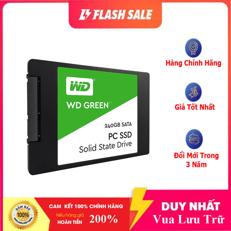 Bảng giá [Hàng Mới Về] Ổ Cứng SSD WD Green 240GB 3D NAND - WDS240G2G0A - 100% Hàng Chính Hãng Phong Vũ