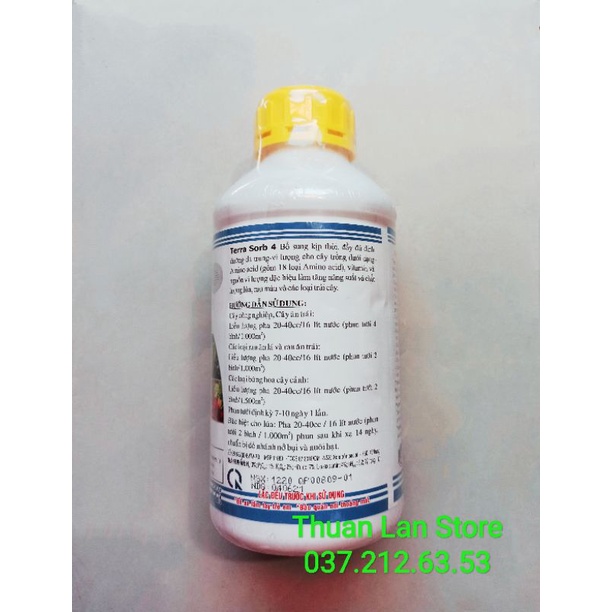 Chai 1lít Phân Bón Lá Tera Sorb 4 Siêu Ra Rễ