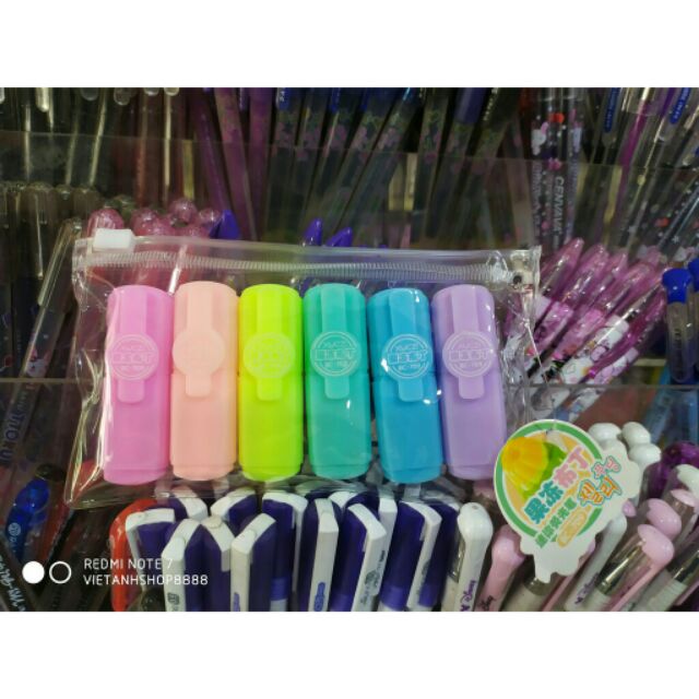 [HCM]Bút dạ quang siêu kute (6 cây 6 màu)