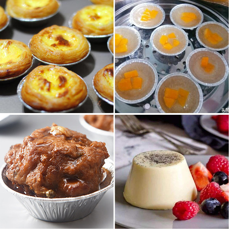Set 100 Cốc Chén Giấy Bạc Bánh Tart, Nướng Hàu