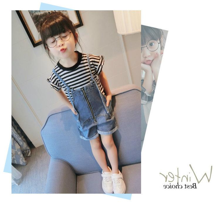 Quần yếm hè jeans cho bé gái