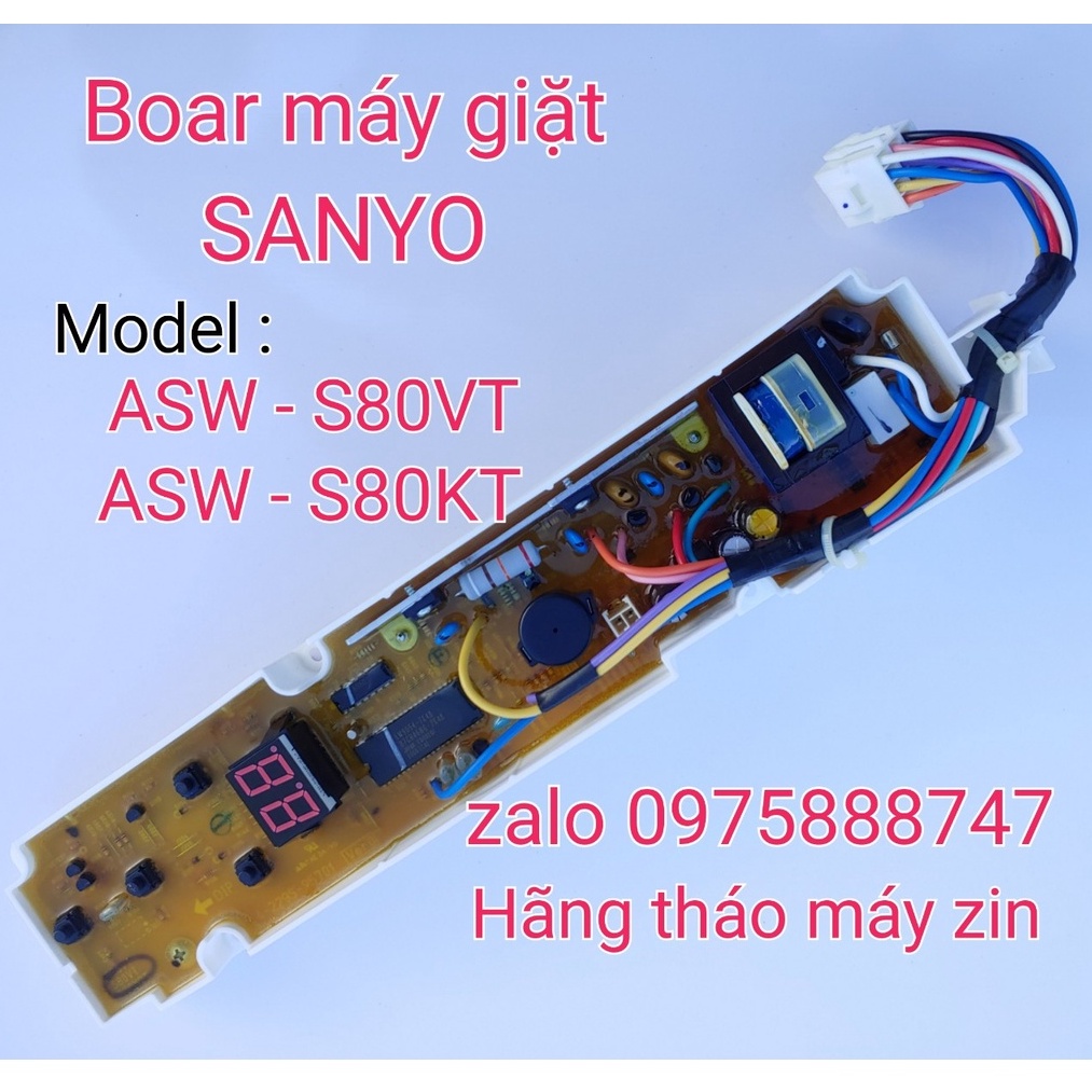Board máy giặt sanyo / aqua asw - s80vt , asw - s80tk