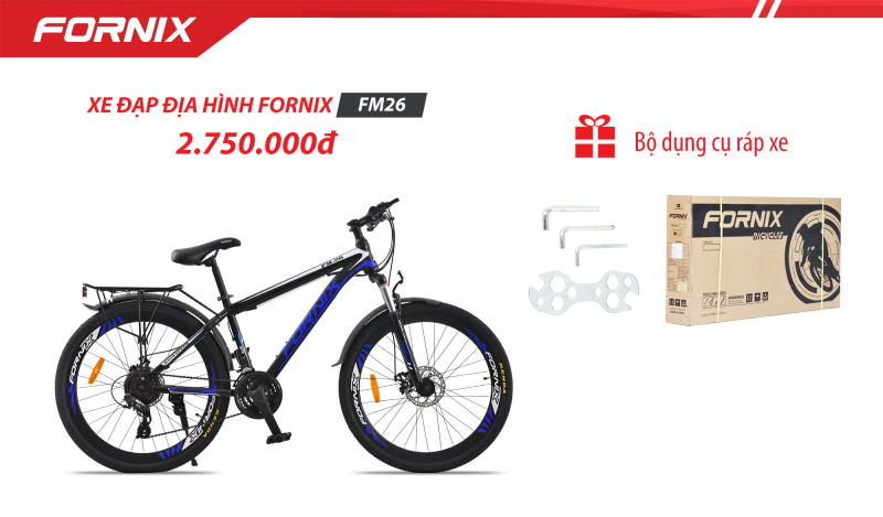 Mua Xe đạp địa hình thể thao Fornix FM26 (Kèm bọ dụng cụ lắp ráp ) - Bảo hành 12 tháng