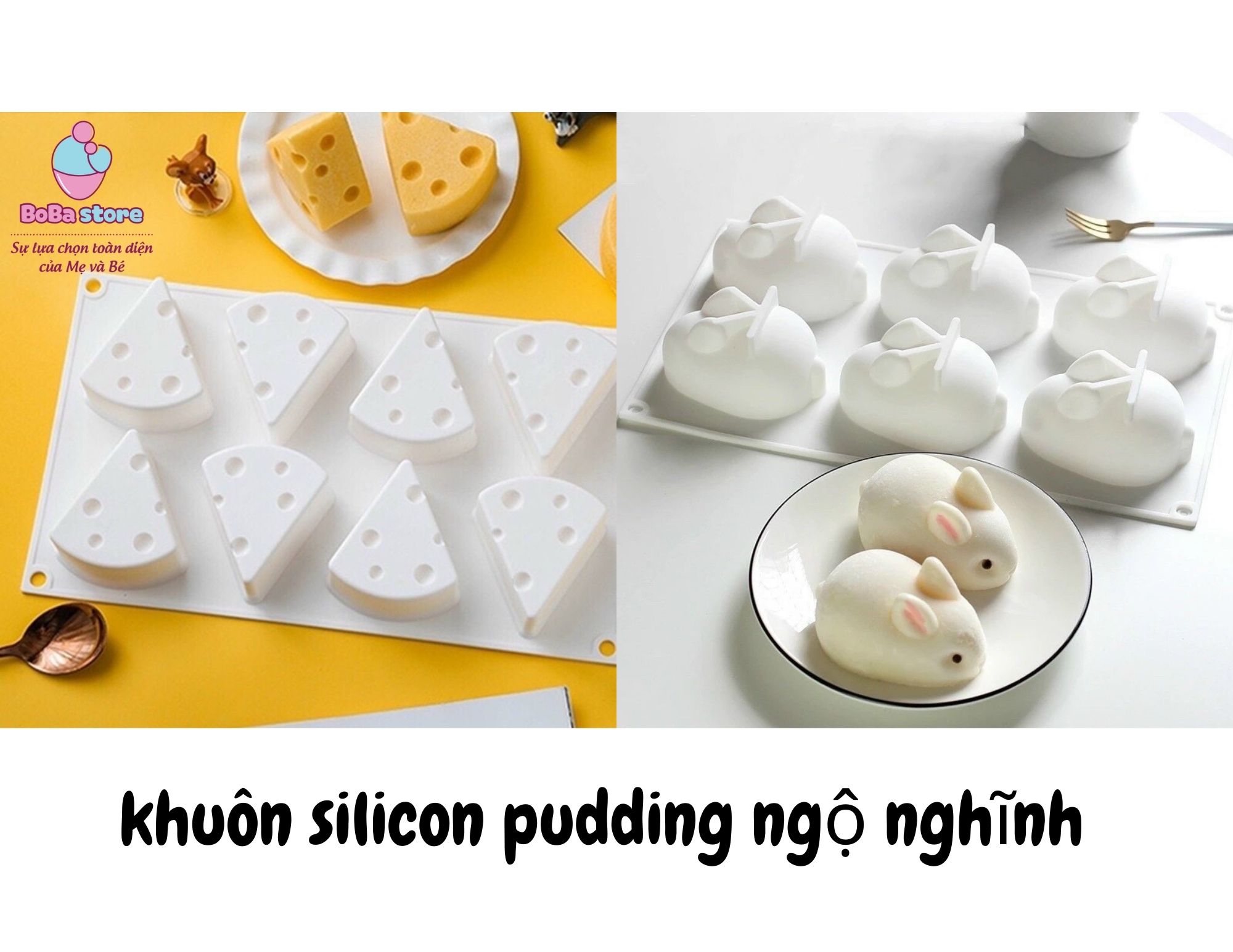 Khuôn pudding - khuôn làm bánh cho bé siêu dễ thương