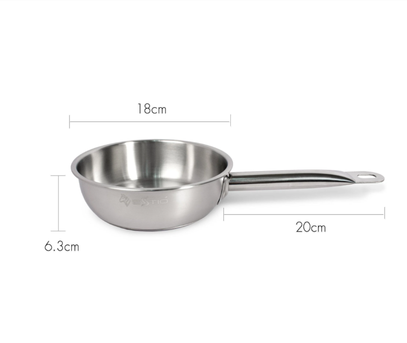 Chảo Inox Zebra Estio 3 đáy 18cm - 175088