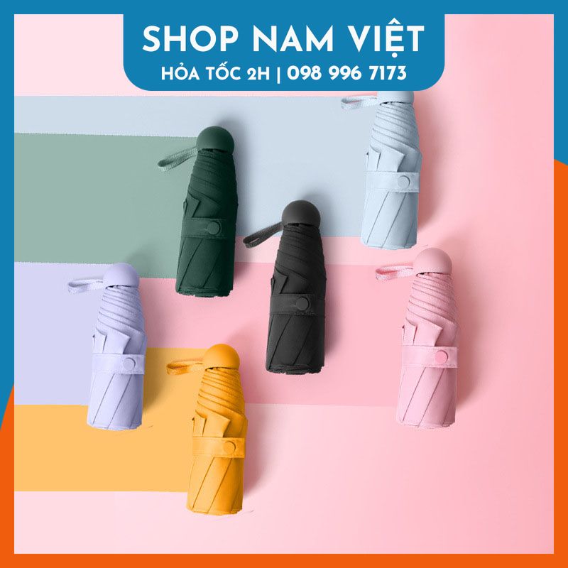 Dù Chống Tia UV MINI Siêu Gọn 8 Xương Có Hộp Đựng Chống Sốc