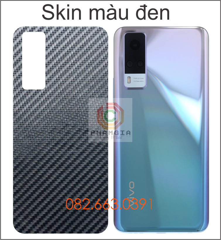 Miếng dán mặt lưng skin carbon Vivo Y51 2020