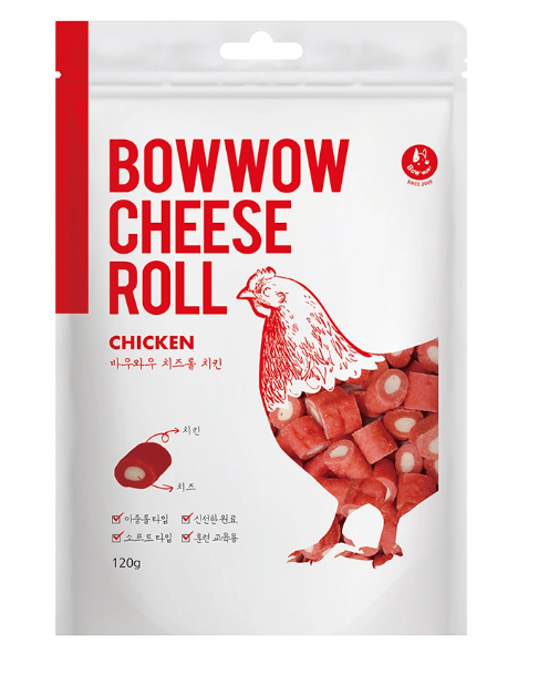 Snack phô mai cuộn Bowwow Cheese Roll cho chó 120g