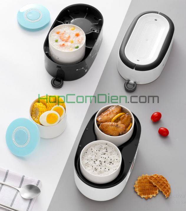 Hộp cơm điện 4 bát gốm sứ Life Element