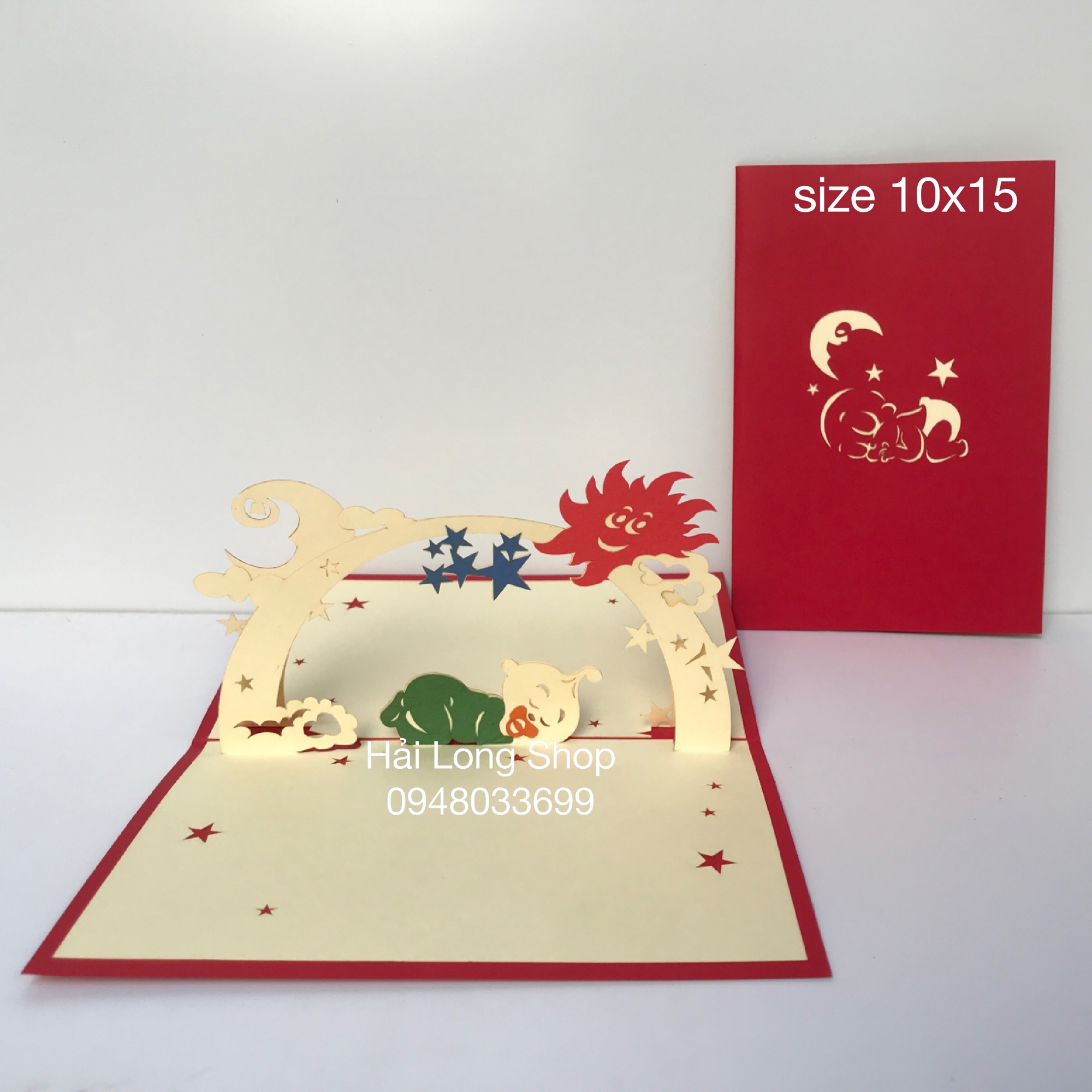 Em Bé 3 ( đang ngủ ) - Baby - Love - Thiệp 3D