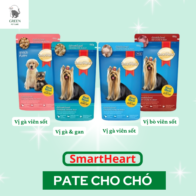 Pate cho chó Smartheart đủ vị - Gói 130gr