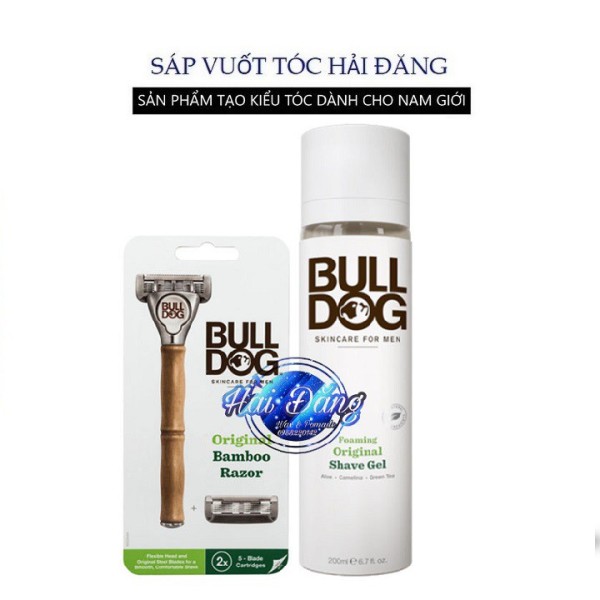 [ Chính Hãng UK ] Combo Dao Cạo Râu Bulldog Original Bamboo Razor + Bọt cạo râu cho DA THƯỜNG Bulldog Original