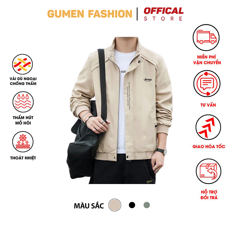 Áo khoác dù nam-FREESHIP-Áo khoác gió nam phối túi trong đẹp cao cấp- AK06