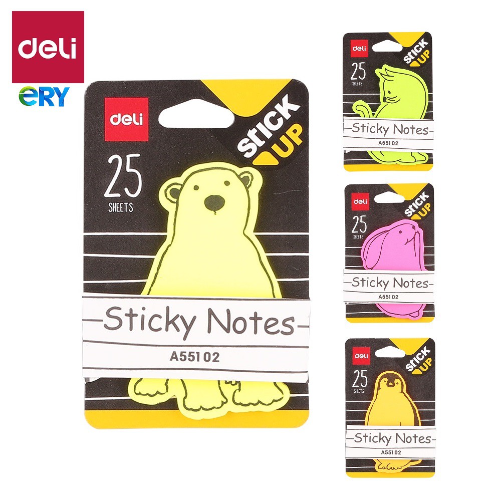 [HCM]Giấy Nhắn (note ) Hình thú DELI A55102