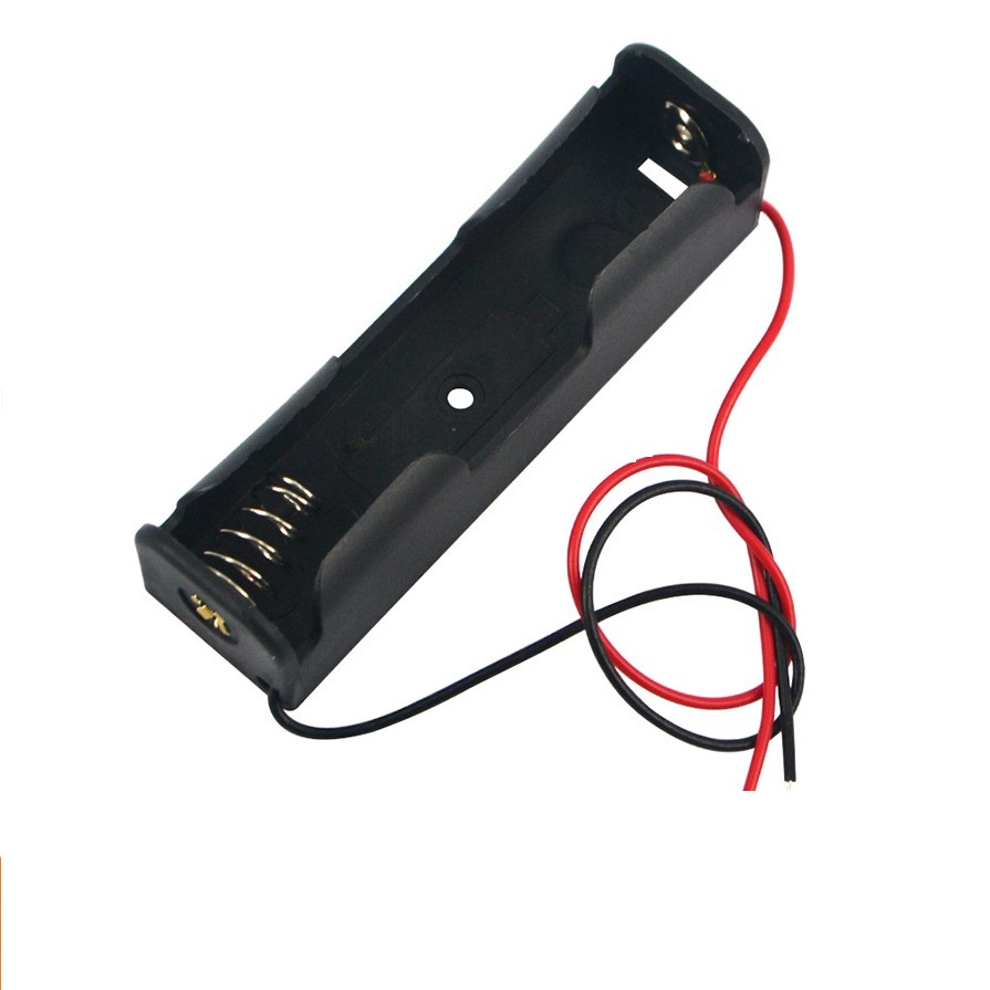 Đế gắn pin 18650 có lò xo, dây hàn sẵn