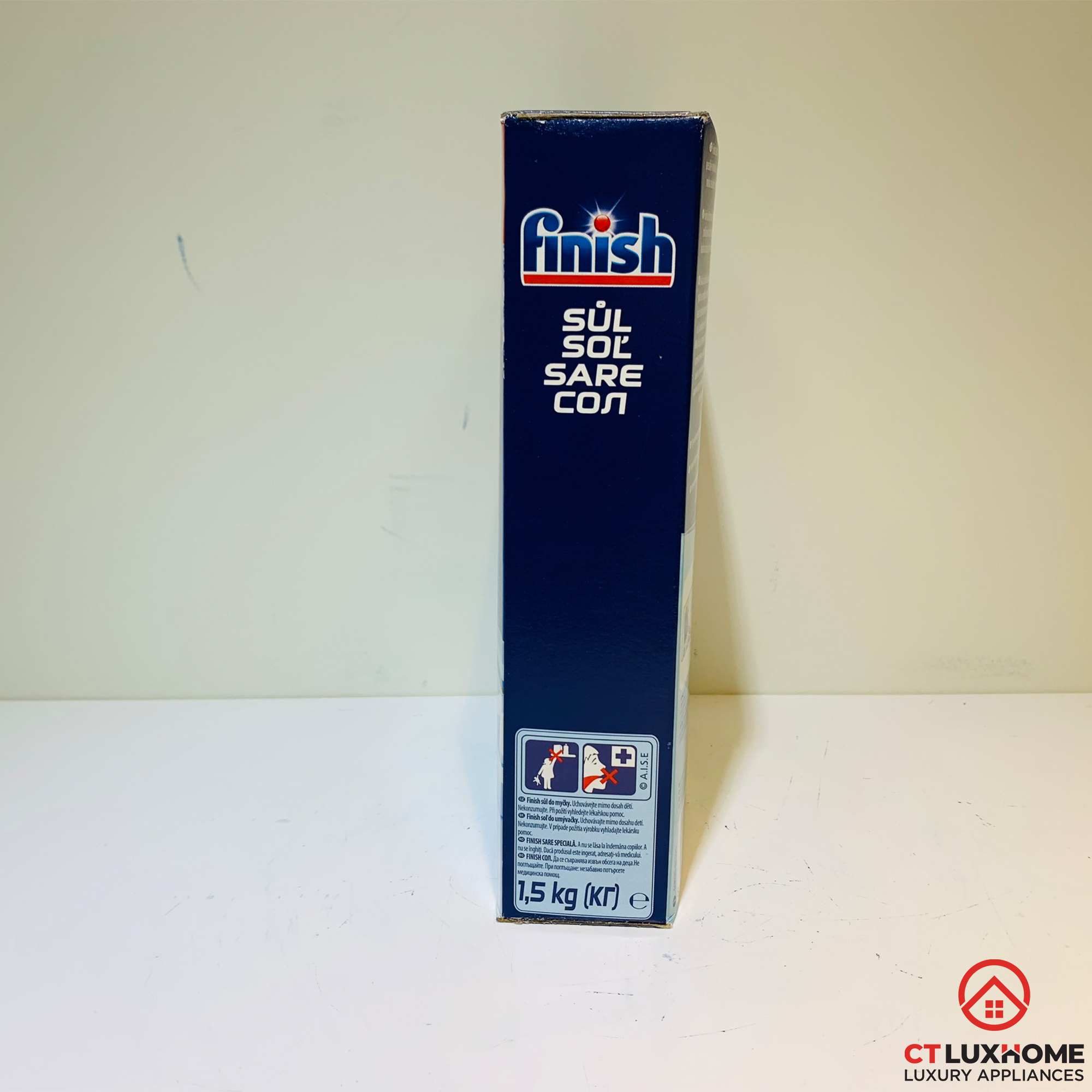 Muối rửa chén bát Finish 1,5kg kèm túi zip