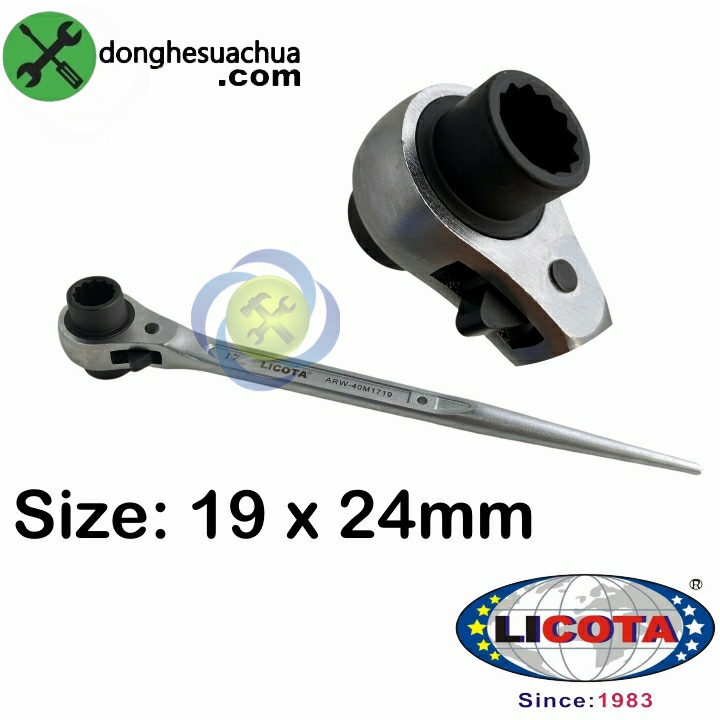 Cần siết đuôi chuột 19 x 24 licota arw-40m1924