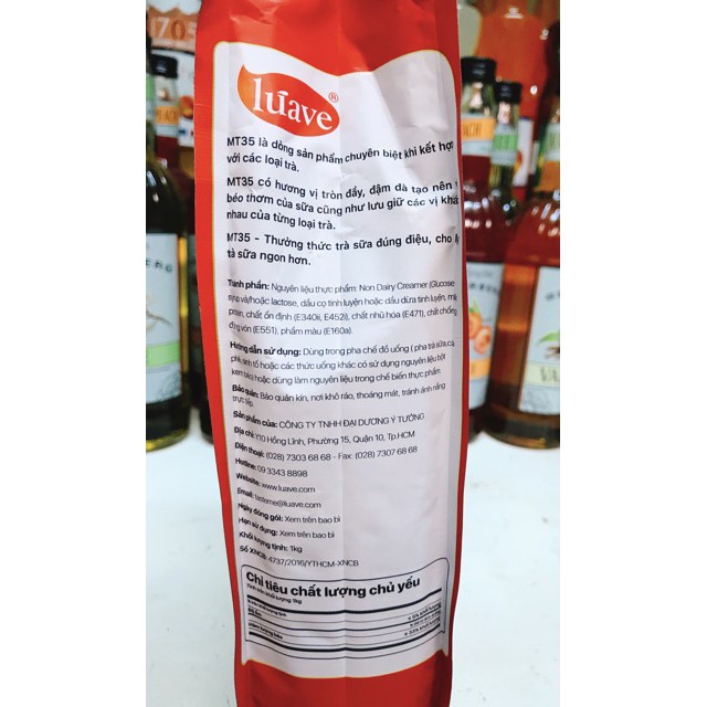 Bột kem béo pha trà sữa MT35 Luave – túi 01 kg