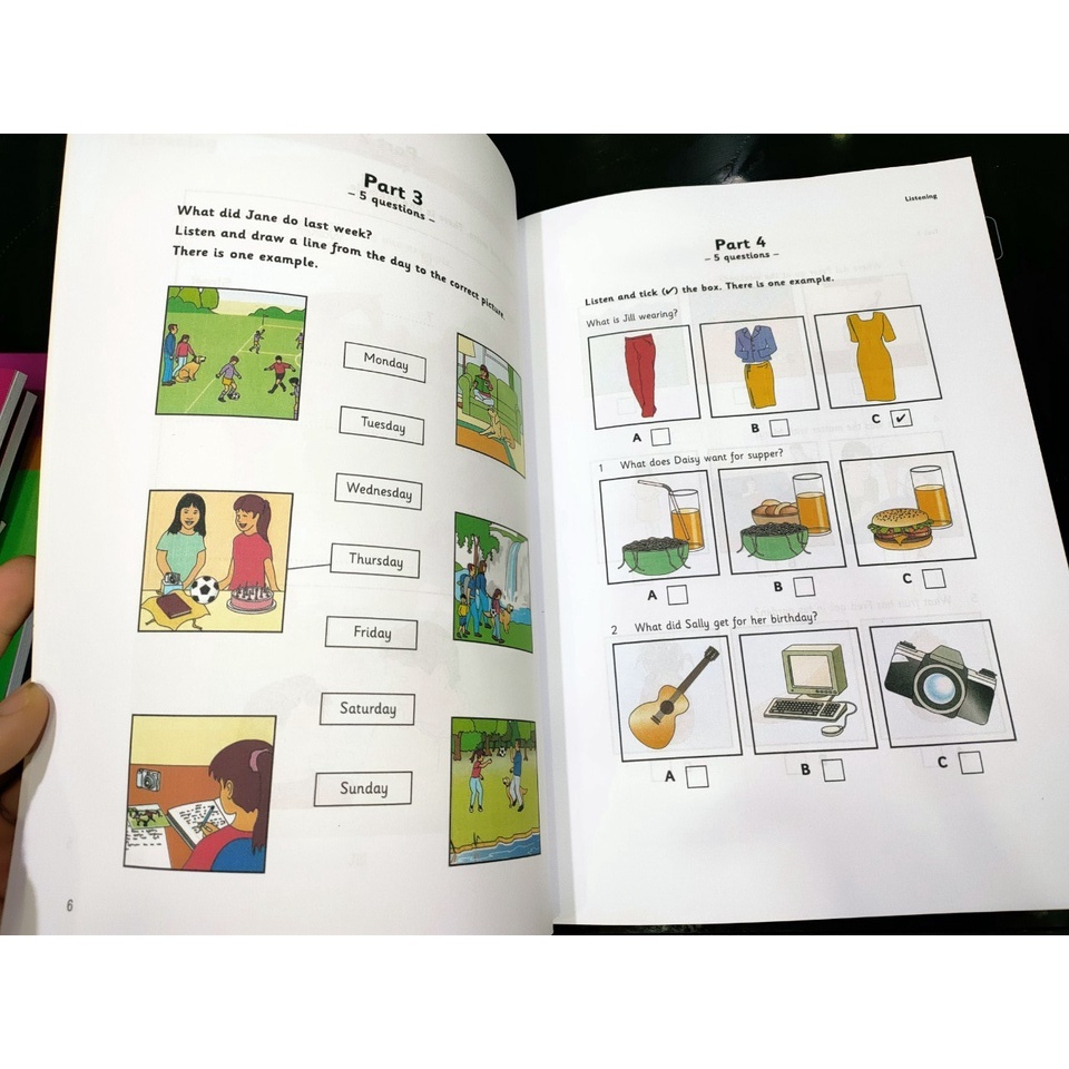 Bộ sách Cambridge Movers 13q ( in gộp thành 2 quyển dày),có file nghe&answerkey
