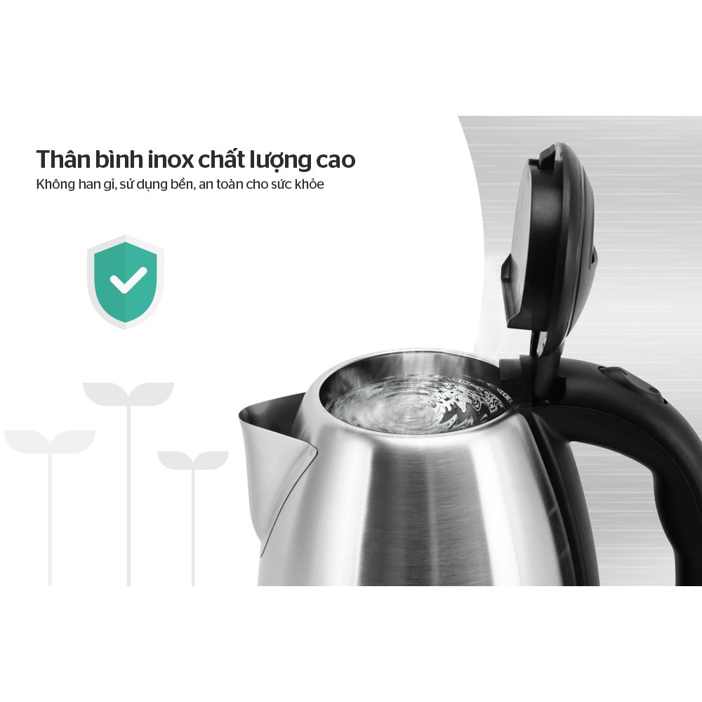 Ấm Siêu Tốc Inox - Bình Đun Nước Siêu Tốc SunHouse