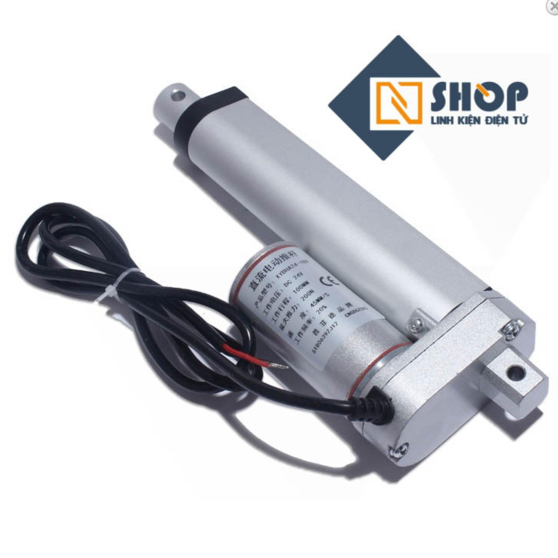 Xi Lanh Điện 12V hành trình 50mm-45mm/s