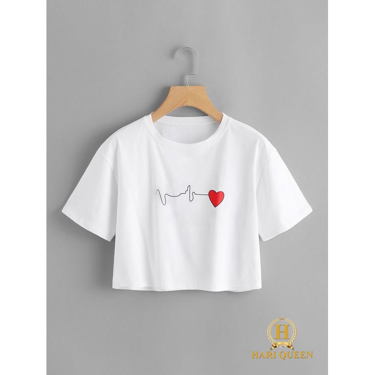 Áo croptop nhịp tim đỏ hari0320