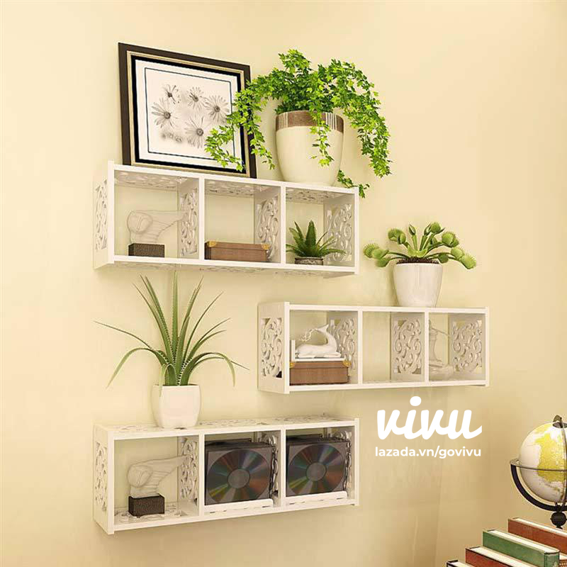 Shelf decoration square grid wall-mounted multi-choosed