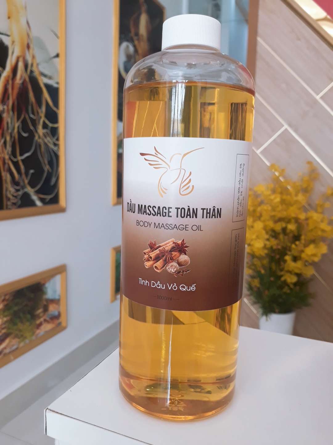 Tinh Dầu Massage Vỏ Quế 1L