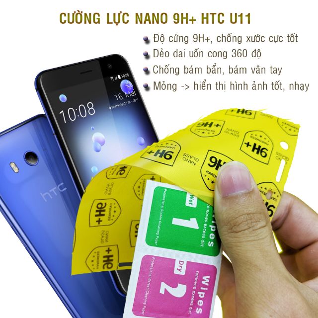 Dán cường lực dẻo nano htc u11