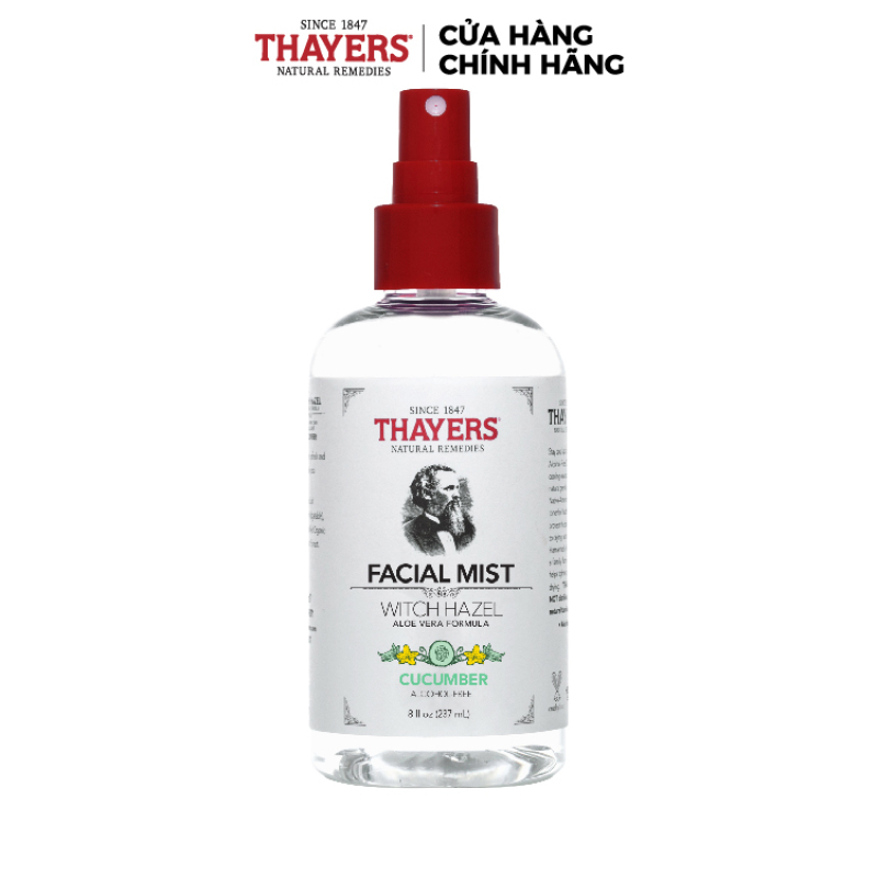 Nước hoa hồng không cồn THAYERS - Hương dưa chuột - Dạng xịt 237ml giá rẻ