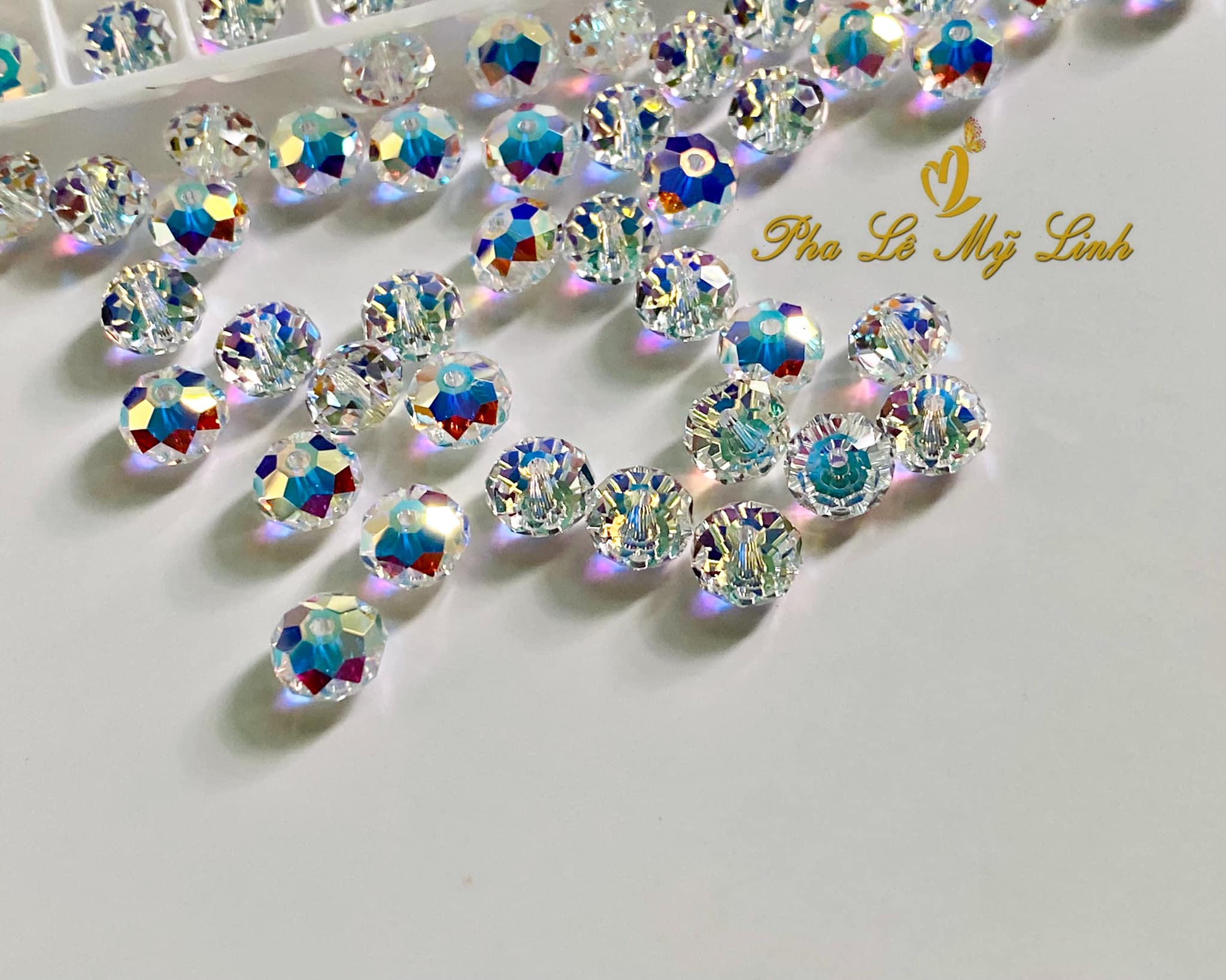 5 viên pha lê Swarovski 8mm kiểu bánh cam