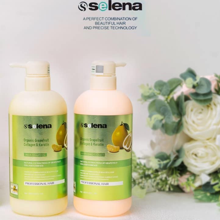 Selena Organic Coconut Shampoo and Conditioner Special Anti-Hair Loss Repair Damage Repair Kit 800ml x 2 Genuine