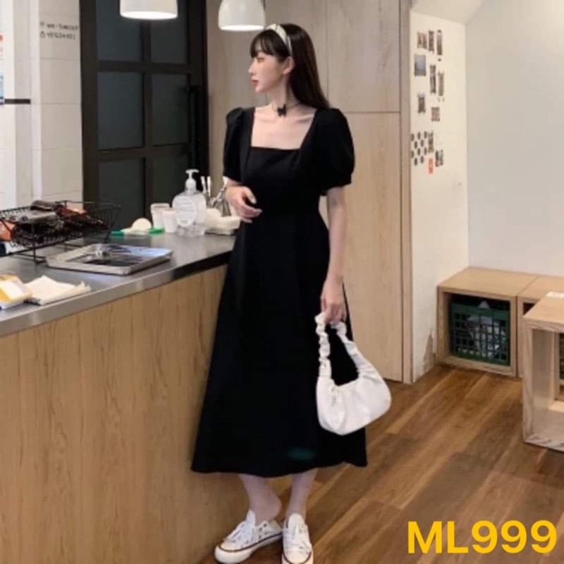 Đầm maxi cổ vuông bigsize 55-90ký ( ML999)