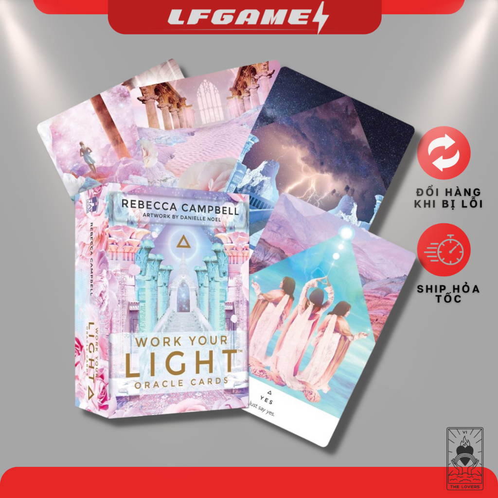Bộ bài bói Work Your Light Oracle cards bài tarot size tiêu chuẩn Bản Tiếng Anh