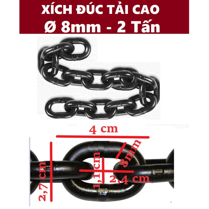 Dây Xích Cẩu Hàng ( chỉ xích ) Cáp Thép Thái Bình Vina