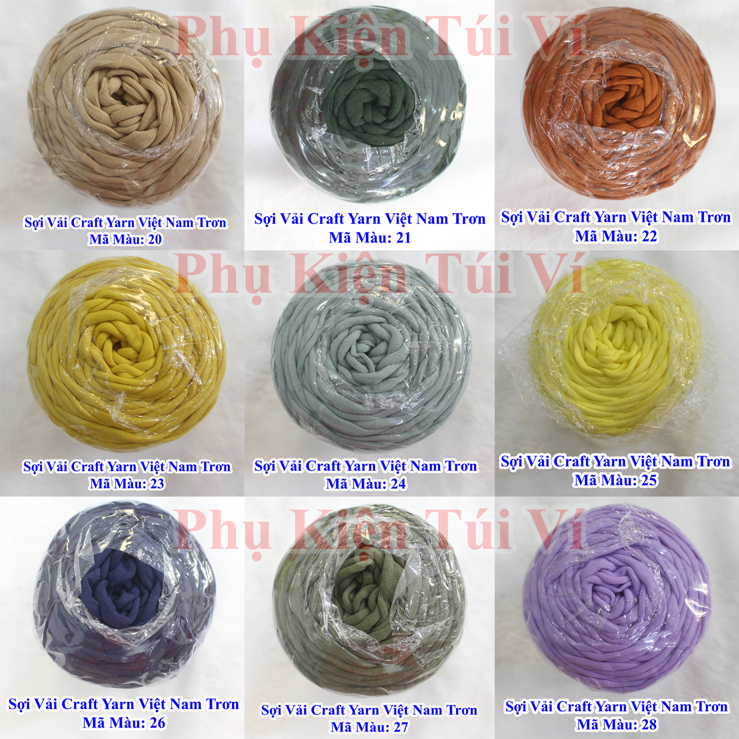 Sợi vải Việt Nam trơn 75k/c 250gr +-25gr/ Sợi vải craft yarn